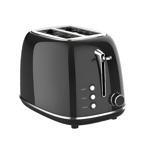 Toaster Retro, Inox, 800W, KSC-1542, Negru