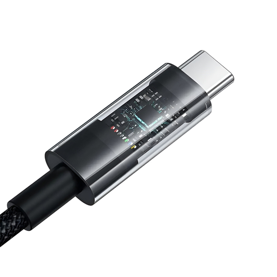 Baseus Cable Gem Fast-Charging USB-A to Type-C 100W 2m Cluster, negru, 2 image
