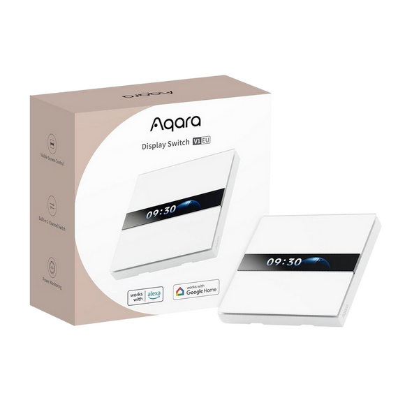 Comutator inteligent AQARA Display Switch V1 (Cu neutru), Alb