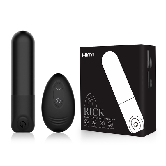 WINYI Rick Bullet Vibrator + Telecomandă IPX6 10 moduri de vibrație, negru, 3 image