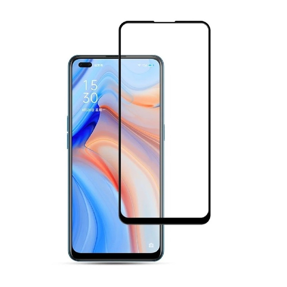 Cască diamant sticlă 4D Oppo Reno 3 Pro, negru