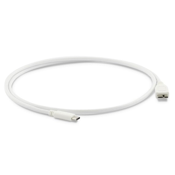 LMP Cablu USB-C (m) către USB 3.0 micro-USB (m), 10G/5A cu E-Mark, 1 m, alb, 2 image