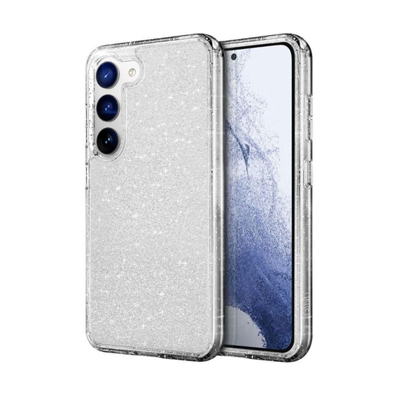 Carcasă Uniq TPU pentru Samsung Galaxy S24 Plus Life Pro Xtreme Tinsel, transparentă cu sclipici