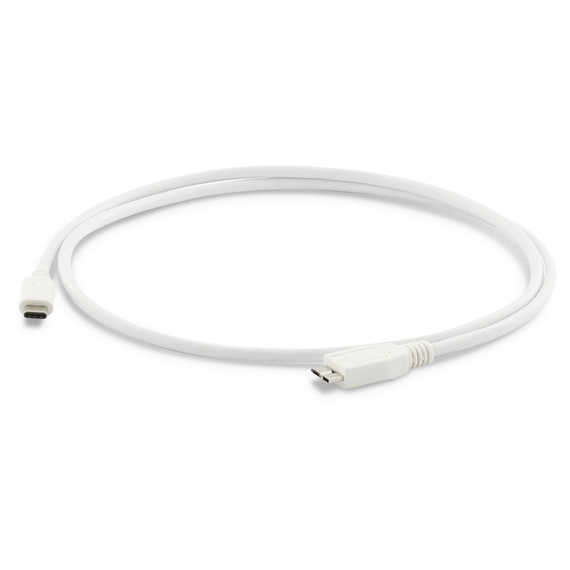 LMP Cablu USB-C (m) către USB 3.0 micro-USB (m), 10G/5A cu E-Mark, 1 m, alb