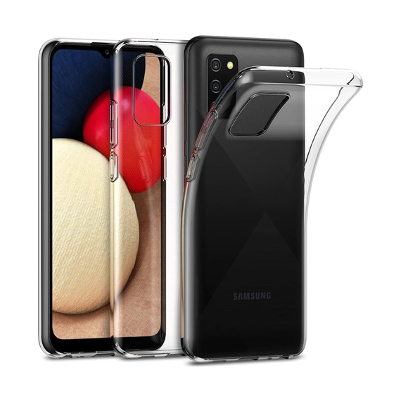 Carcasă cască TPU moale Samsung A02S, transparentă