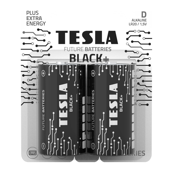 TESLA Bateriile D LR20 Alcaline 2 buc Blister