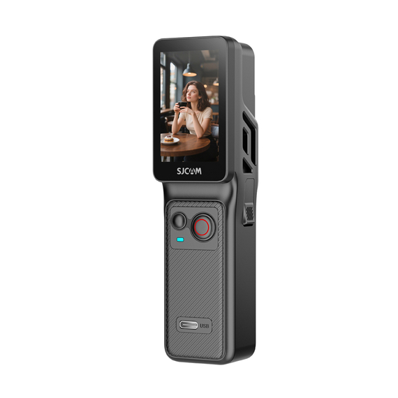 SJCAM Action Camera C400, Sixaxis Gyro Stabilizator, 30m cu carcasă impermeabilă, 4K30fps, Ecran: 229 "rotiți ecranul tactil + 13", negru