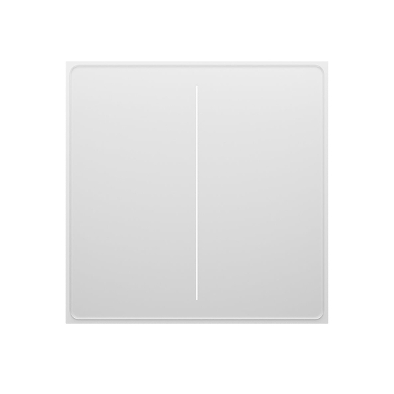 Moes Zigbee Star Feather Smart Push Button Switch 2 Gang (fir neutru), alb