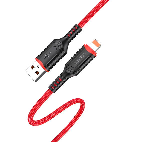 Jokade Cablu USB-A către Lightning 3A 1m JA019, roșu