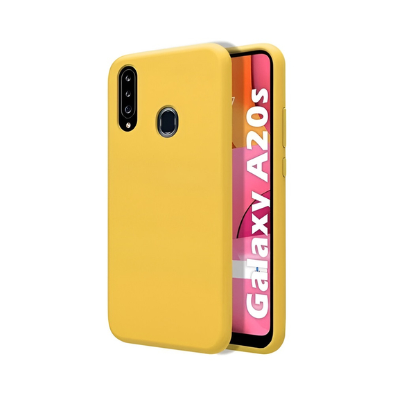 Husă pentru cască Liquid Silicone Samsung A20S, galben