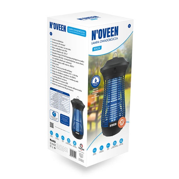 NOVEEN Lampă ucigașă de insecte IKN24 IPX4 lampion profesional, suprafață de până la 150 m2, 2 image