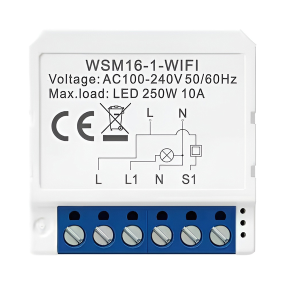 Avatto Smart Light Switch 1 Gang 250W 10A Wi-Fi (fir neutru)