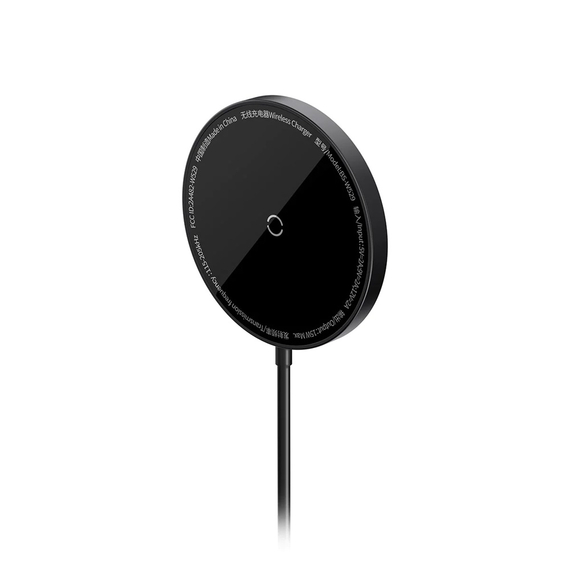 Baseus Wireless Charger Simple Mini Magnetic Type-C 15W Q1 (MagSafe pentru iPhone), negru, 2 image