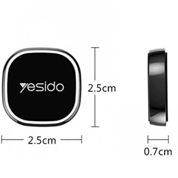 Yesido Suport auto Mini Magnetic tip lipici, negru, 2 image