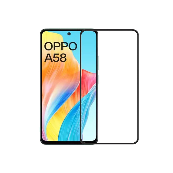 Cască Diamond Glass 5D Oppo A79/A58 4G, negru