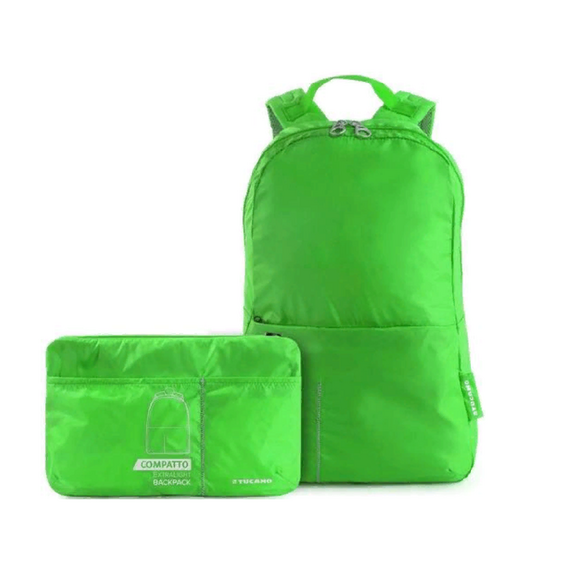 Rucsac de călătorie Tucano Packable Compatto Mendini, verde acid