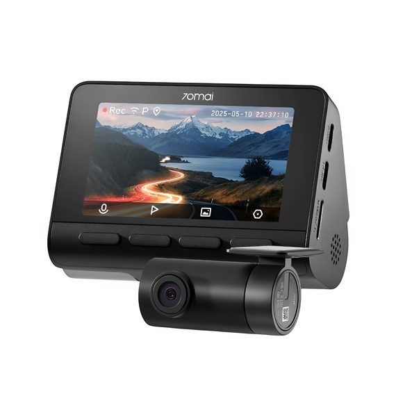 70Mai Smart Dash Cam A800SE-1 4K + Cameră spate, negru