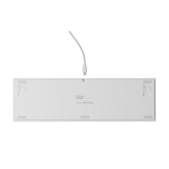 Tastatura mecanică Genesis Thor 404 US Layout RGB Backlight Mechanical White Gateron Yellow Pro, 3 image