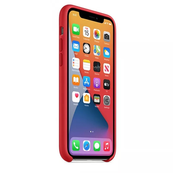 Husă pentru cască Liquid Silicone iPhone 11, roșu, 2 image