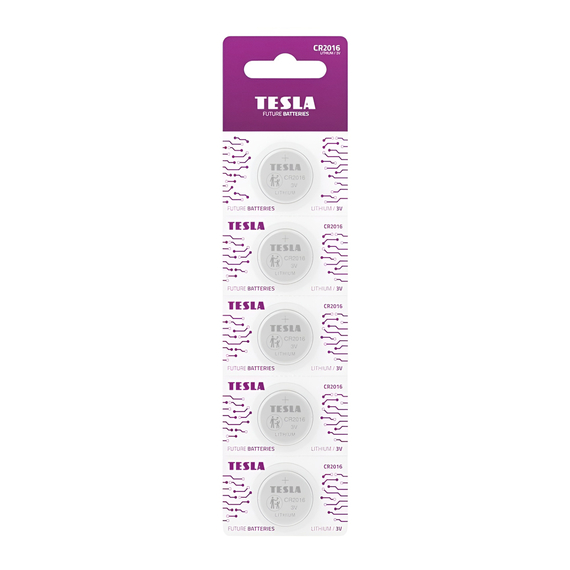 TESLA Baterii CR 2016 5 buc Blister