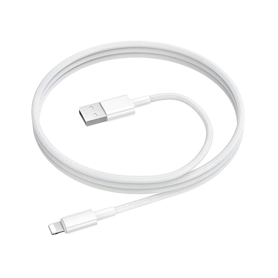 Cablu pentru cască USB la Lightning 20W 1.5M Nylon Series, gri, 2 image