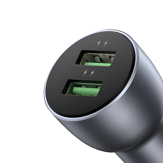 UGREEN Încărcător auto 2*USB-A aluminiu 3A 36W, gri, 2 image