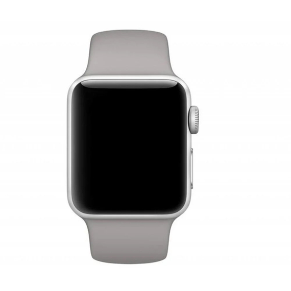 Silicon Apple Watch curea 42/44/45mm M/L gri, 2 image