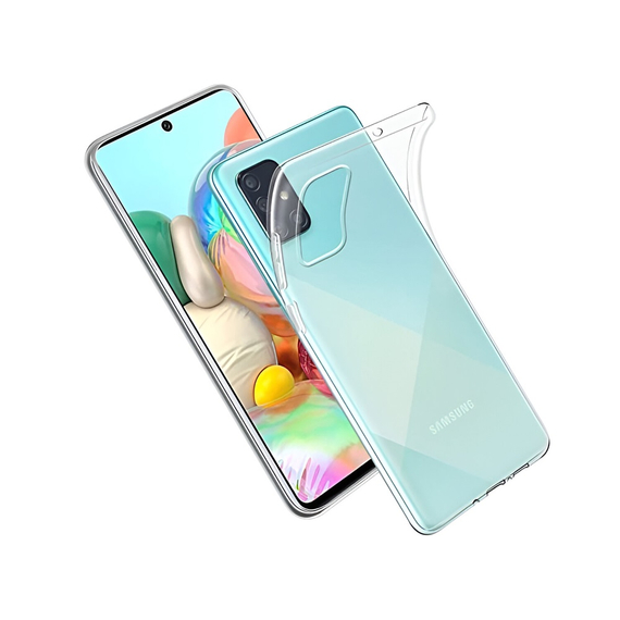 Carcasă cască TPU moale Samsung A71, transparentă