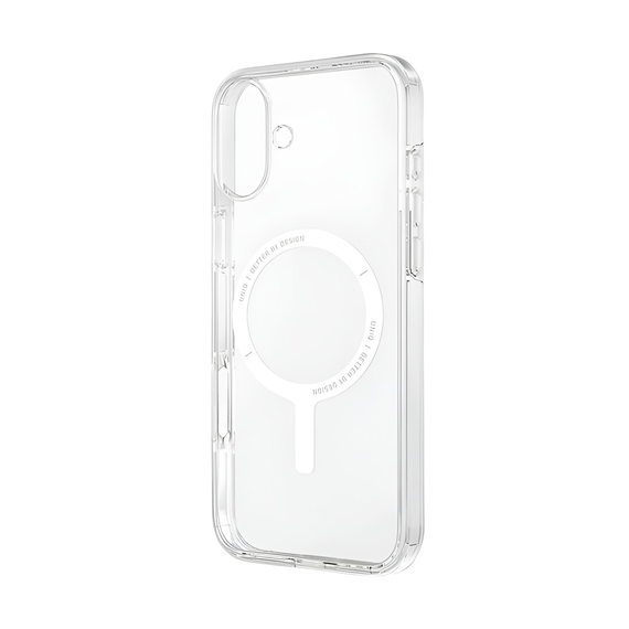 Carcasă Uniq pentru iPhone 16 Hybrid Clario (ECO) cu încărcare Magclick, transparentă, 2 image