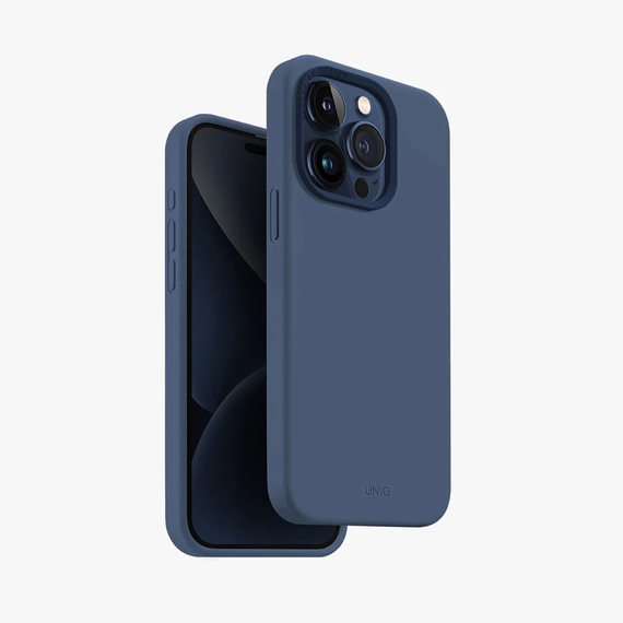 Husă Uniq pentru iPhone 15 Pro Hybrid Magclik Charging Lino Hue, albastru