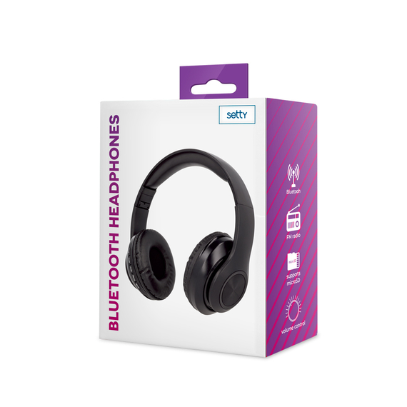 Setty Căști Bluetooth cu radio, negre, 3 image