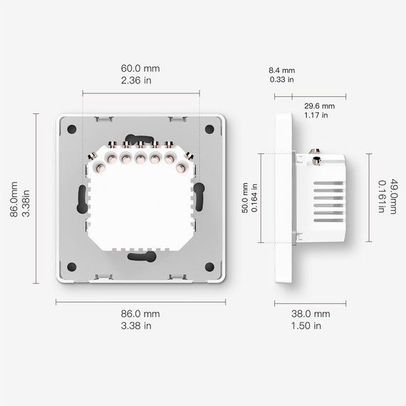Moes Zigbee Star Ring Smart Push Button Switch 1 Gang (neutru opțional), alb, 2 image