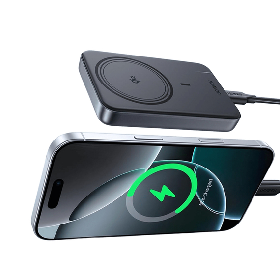 UGREEN Power Bank Magsafe Qi2 10000mAh, 30W, gri, 2 image