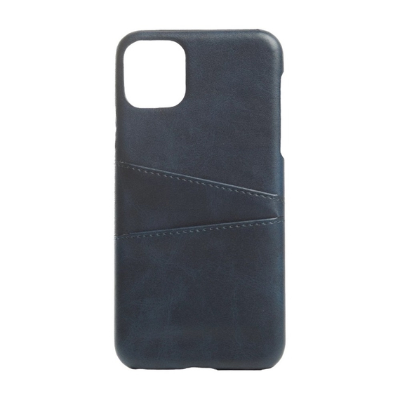 Husă Helmet din piele cu buzunar iPhone 11 Pro, albastru