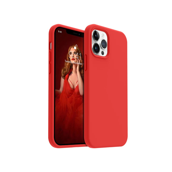 Husă pentru cască Liquid Silicone iPhone 12 Pro, roșu, 2 image