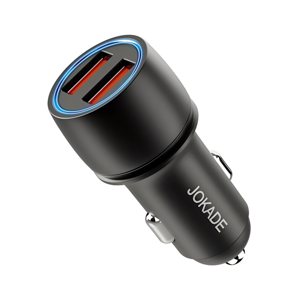 Încărcător auto Jokade 2*USB-A QC3.0 JH001, negru