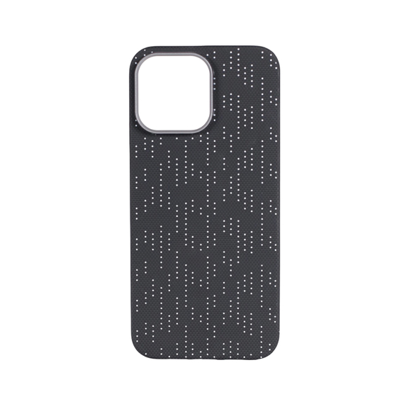 Carcasă VANTA Carbon Silkscreen Fleck Magsafe pentru iPhone 16 Plus, Galaxy White