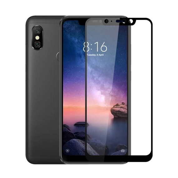 Cască Diamond Glass 4D Xiaomi Redmi Note 6 Pro, negru