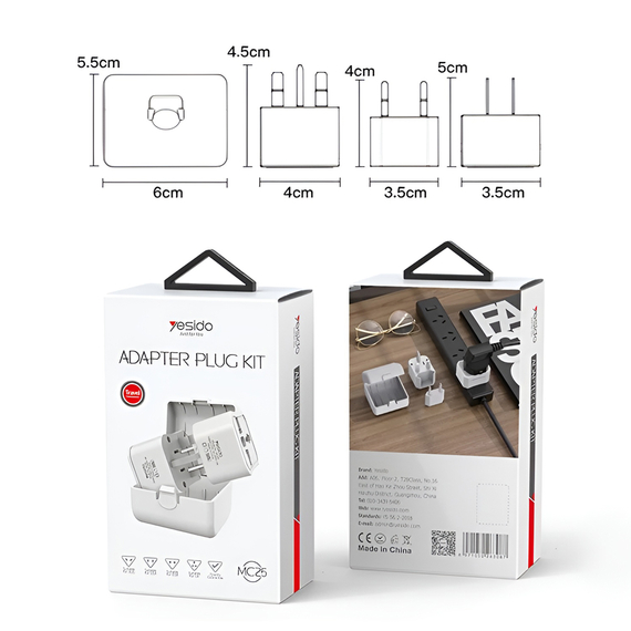 Yesido Convertor universal pentru încărcător MC25, alb, 2 image