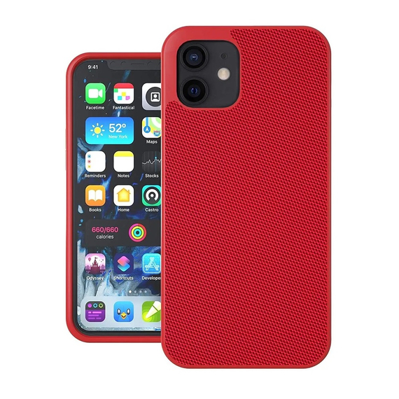 Husă pentru cască TPU Nylon Series iPhone 12 Mini, roșu