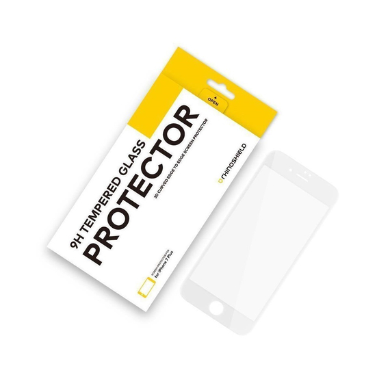 Sticlă RhinoShield 3D cu margini curbate iPhone 7/8, alb
