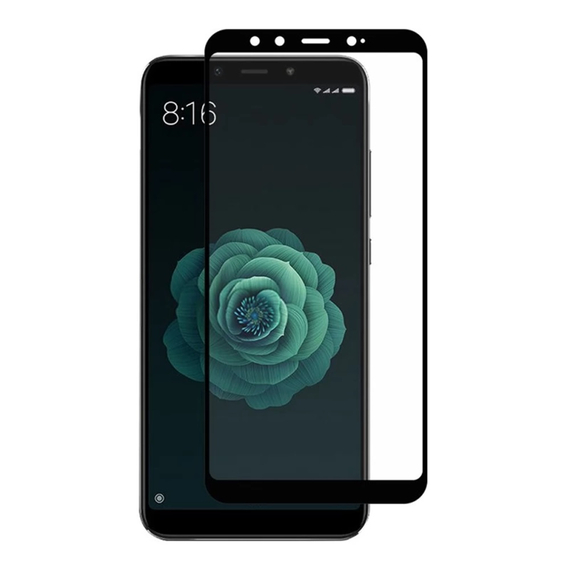 Cască de sticlă Diamond 4D Xiaomi MI A2 (MI 6X), negru