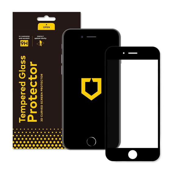RhinoShield Glass 3D Curved Edge iPhone 7Plus/8Plus, negru