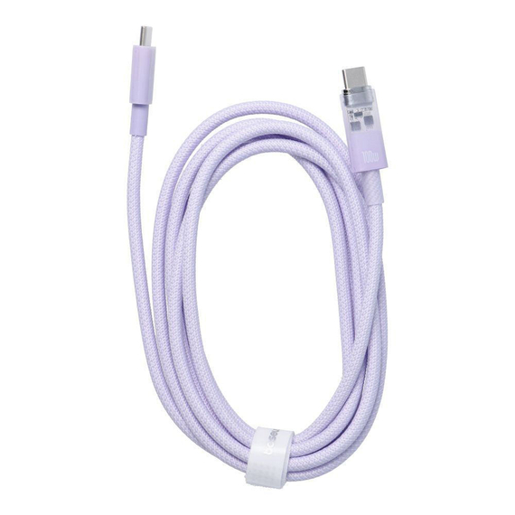 Baseus Cable Explorer Smart Temperature Type-C la Type-C 5A 100W 2m, Nebula Purple, 2 image