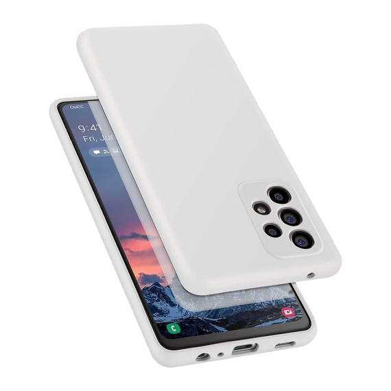 Husă pentru cască Liquid Silicone Samsung A72, alb