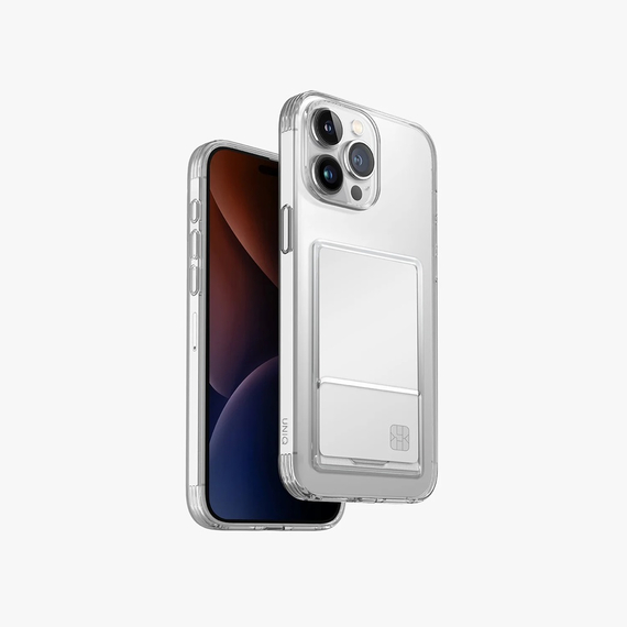 Carcasă Uniq Hybrid Air Fender ID pentru iPhone 15 Pro Max, transparentă
