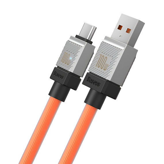 Cablu Baseus CoolPlay Series USB-A la Type-C 2.4A 12W 2m, portocaliu, 2 image