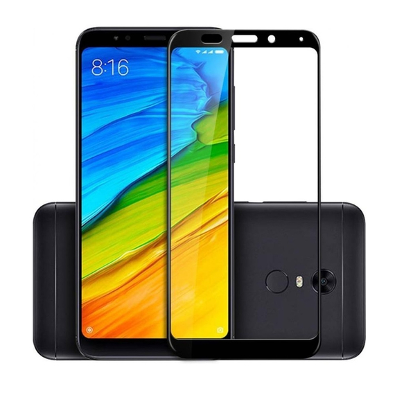 Cască de sticlă cu acoperire completă 2.5D Frame Xiaomi Redmi 5, negru