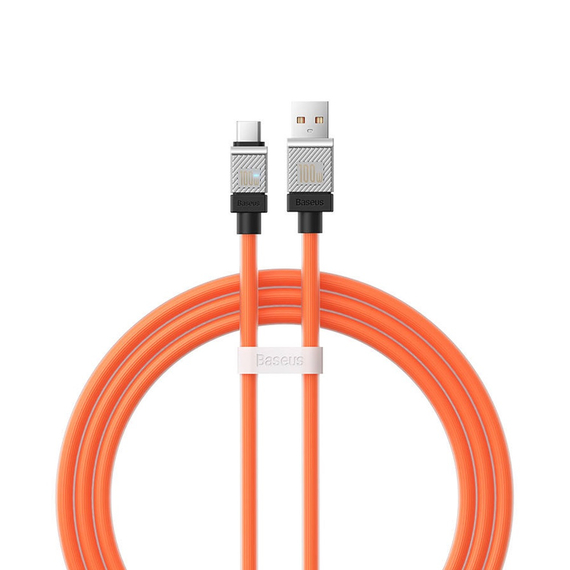 Cablu Baseus Seria CoolPlay USB-A la Type-C 5A 100W 1m, portocaliu