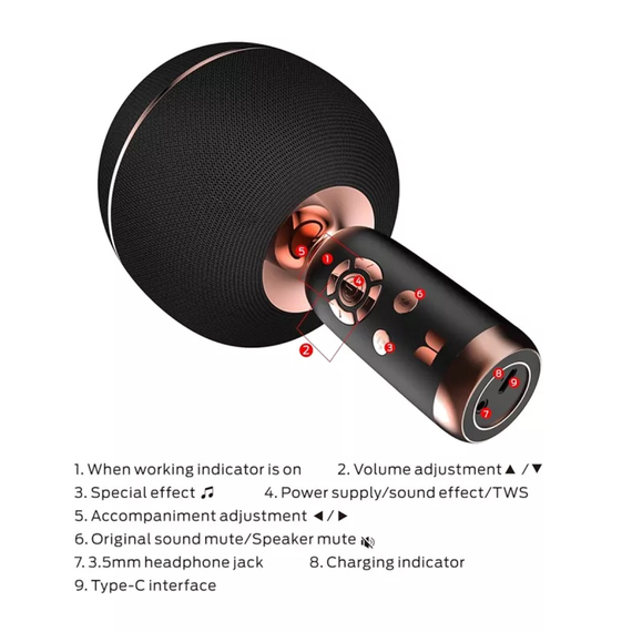 Microfon Karaoke Monster Superstar M97, negru, 2 image